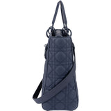 Christian Dior Matte Cannage Calfskin Large Lady Dior Handbag
