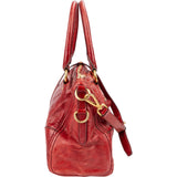 Prada Red Vitello Lux Leather Bauletto Handbag