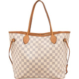 Louis Vuitton Monogram Damier Azur Canvas Neverfull MM Shoulder Bag