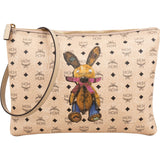 MCM Monogram Visetos Zoo Rabbit Pouch Crossbody Bag