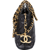 Chane Quilted Lambskin Mademoiselle Crossbody Bag