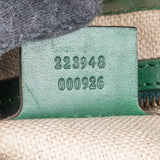 Gucci Monogram GG Green Crocodile Secret Padlock Satchel Handbag