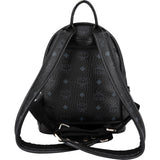MCM Visetos Monogram Black Small Studded Stark Backpack