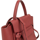 Céline Red Grained Calfskin Nano Belt Handbag