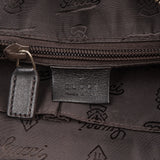 Gucci Black Guccissima Leather GG Messenger Crossbody Bag