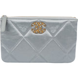 Chanel 19 Quilted Satin Chanel Pouch Accessoires Clutch