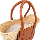 Chloé Marcie Basket Raffia Shoulder Bag