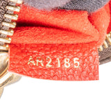 Louis Vuitton Monogram Canvas Red Leather Twice Crossbody Bag