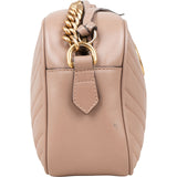 Gucci Matelassé Leather GG Marmont Camera Crossbody Bag