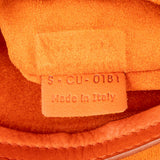 Céline Orange Drummed Calfskin Phantom Handbag