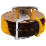 Fendi Pony Hair Bracelet Silver Tone Frame Reversible 1400L Woman Watch