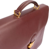 Cartier Bordeaux Leather Briefcase Porte Documents Handbag