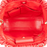 Christian Dior Red Quilted Leather Delices Handbag