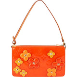 Louis Vuitton Monogram Vernis Leather Fleurs Pochette Accessoires Handbag