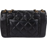 Chanel Quilted Lambskin Diana Single Flap Crossbody Bag