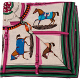 Hermès Paddock Couvertures et Tenues de Sour Carre Silk Scarf Tuch