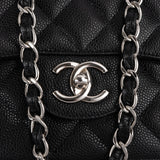 Chanel Quilted Caviar Leather Maxi Double Flap Crossbody Bag
