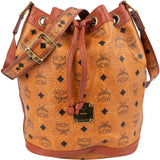 MCM Monogram Visetos Drawstring Bucket Crossbody Bag