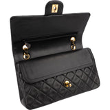 Chanel Quilted Lambskin Medium 24K Gold Double Flap Shoulder Bag