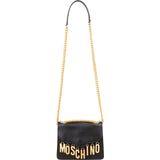Moschino Leather Lettering Emblem Crossbody Bag