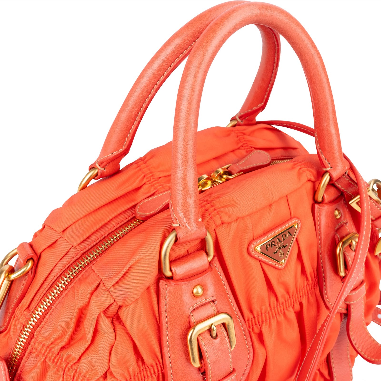[🔄️B11 / F15] Prada Tessuto Gaufre Bauletto Bag Handbag - vintageandkickz