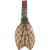 [🔄️B09 / F12] Gucci Monogram GG Canvas Web Pochette Shoulder Bag - vintageandkickz