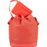 Louis Vuitton Limited Cruise Collection Red Perforated Leather Sac Noé Grande Shoulder Bag