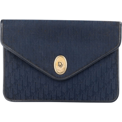 Christian Dior Oblique Jacquard Monogram Envelope Clutch