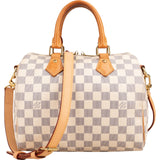 Louis Vuitton Monogram Damier Azur Canvas Speedy 25 Bandouliere Handbag