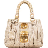 Miu Miu Matelassé Nappa Leather City Handbag