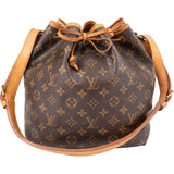 Louis Vuitton Monogram Canvas Sac Noé Petit Shoulder Bag