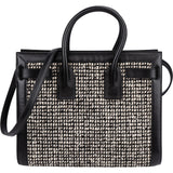 Saint Laurent Tweed & Leather Sac de Jour Handbag