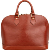 Louis Vuitton Cognac Epi Leather Alma PM Handbag