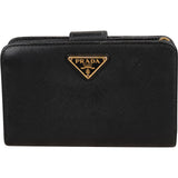 Prada Black Saffiano Leather Compact Wallet
