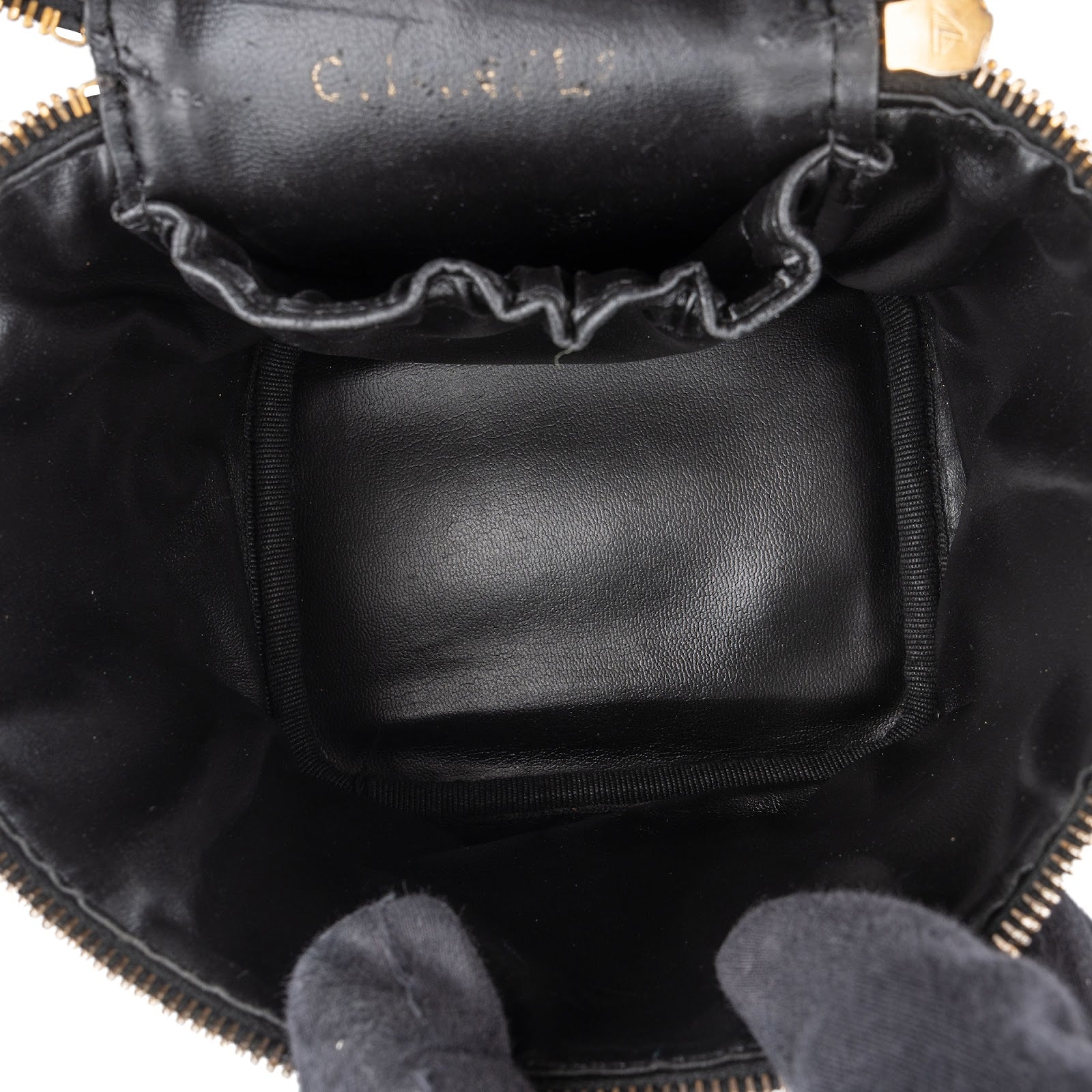 Chanel Stitching Lambskin Vanity Case Handbag - vintageandkickz