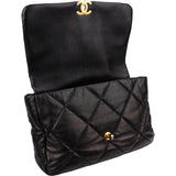 Chanel 19 Quilted Lambskin Leather Maxi Single Flap Shoulder Bag