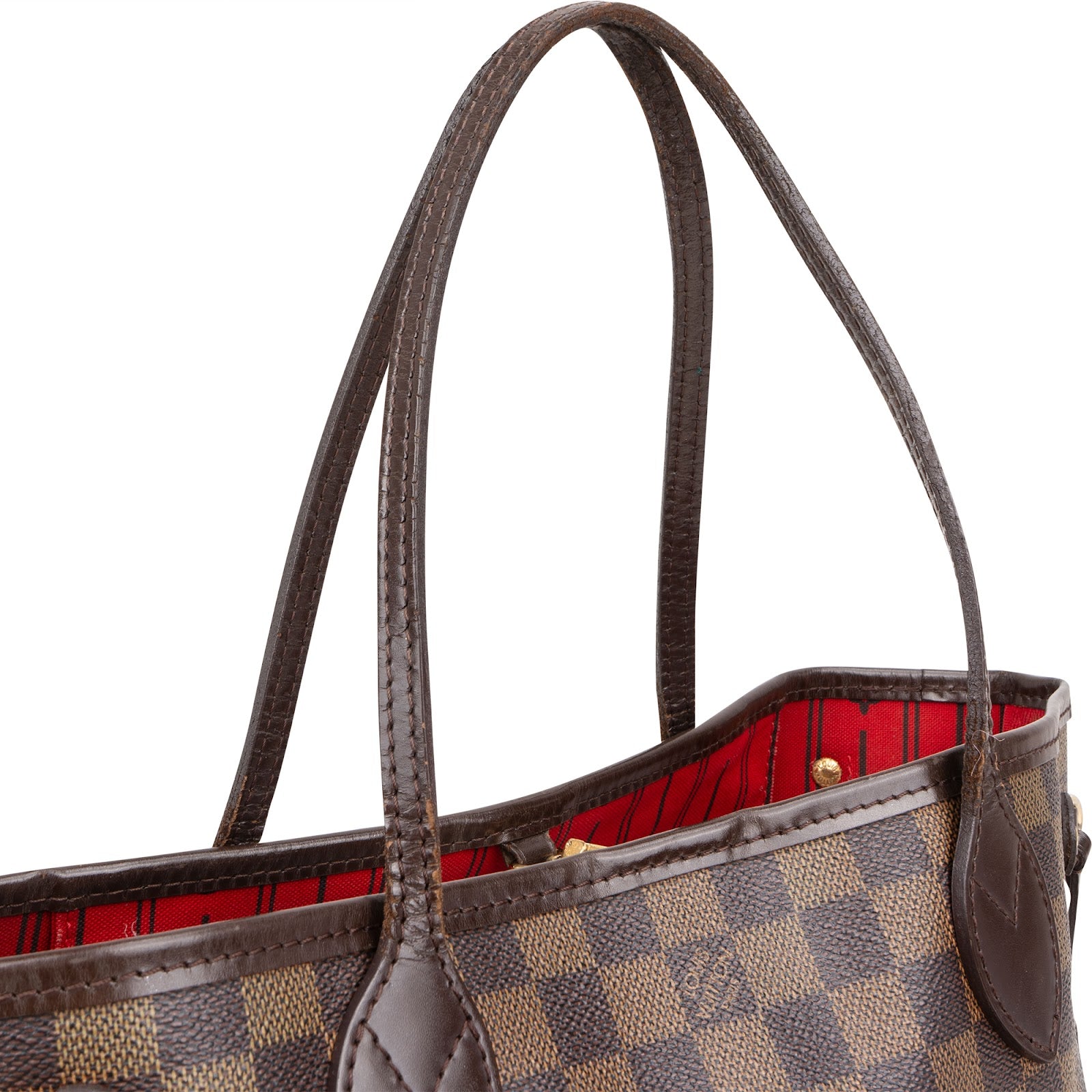 Louis Vuitton Monogram Damier Ebene Canvas Neverfull PM Shoulder Bag - vintageandkickz