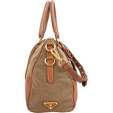 Prada Emblem Jacquard Bauletto Handbag