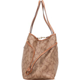 Coach Monogram Signature Canvas Drawstring Carryall Shoulder Bag