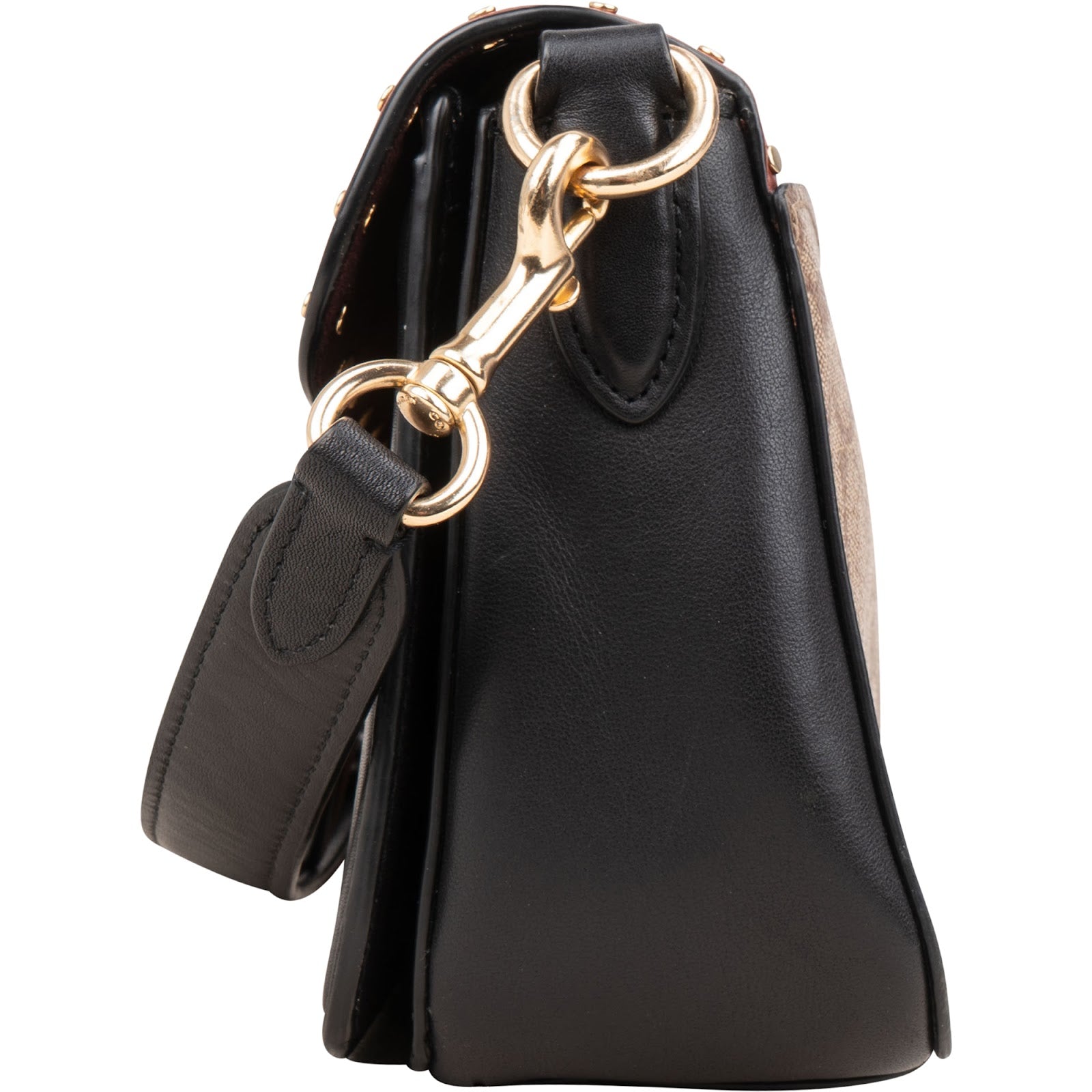 [🔄️B07 / F42] Coach Monogram Alie Signature Canvas Rivets Crossbody Bag - vintageandkickz