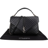 Saint Laurent Quilted Leather College Lou Messenger Handbag