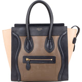 Céline Tricolor Leather Luggage Handbag
