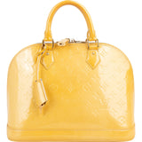 Louis Vuitton Yellow Monogram Vernis Alma PM Handbag