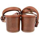 Hermès Brown Swift Leather Juliette Sandals (38)