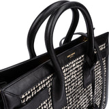 Saint Laurent Tweed & Leather Sac de Jour Handbag