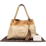 Gucci Bicolor Leather Soho Chain Tote Crossbody Bag