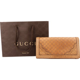 Gucci Guccissima Leather Brogue Perforated Continental Wallet