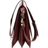 Cartier Must de Cartier Bordeaux Leather Messenger Crossbody Bag