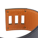 Hermès Black Leather Kelly Dog Bracelet