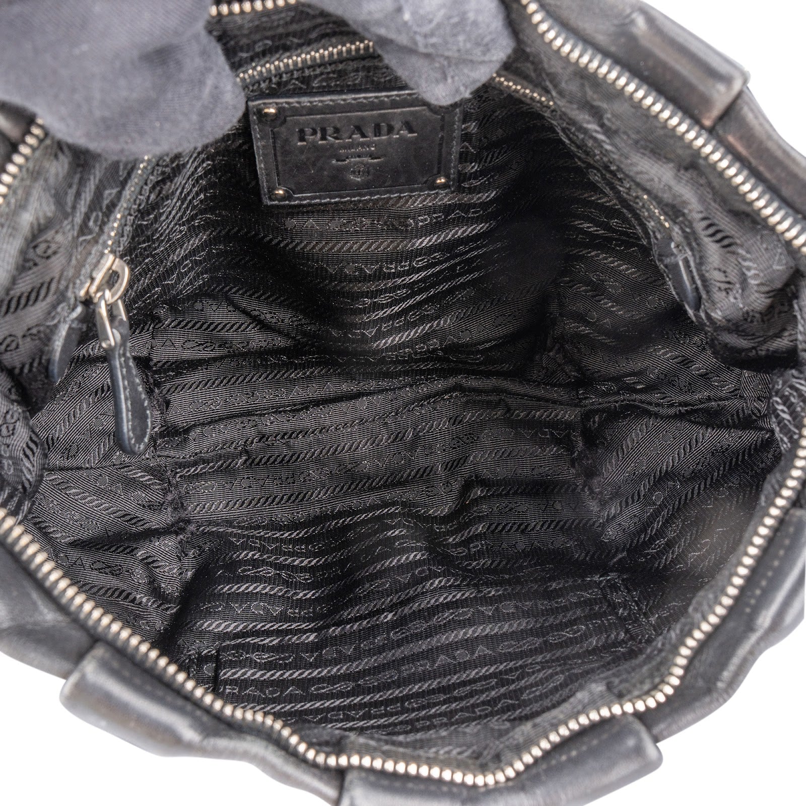 [🔄️B24 / F26] Prada Nappa Leather Gaufre Hobo Shoulder Bag - vintageandkickz